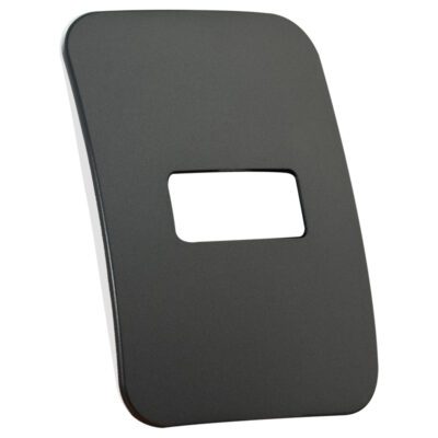 VETi 1 - One Single Module Horizontal Cover Plate White Trim - Gun Metal Modular