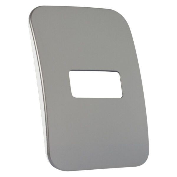VETi 1 - One Single Module Horizontal Cover Plate White Trim - Silver Modular