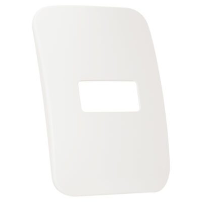 VETi 1 - One Single Module Horizontal Cover Plate White Trim - White Modular