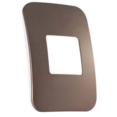 VETi 1 - One Double Module Cover Plate Black Trim - Bronze Modular