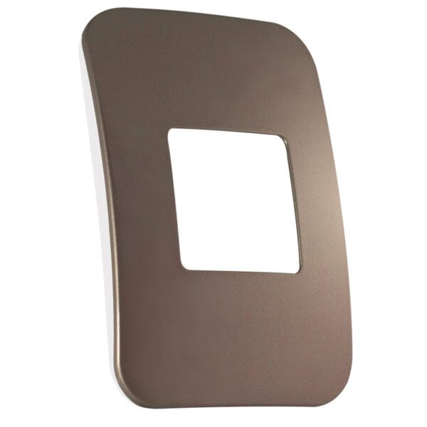 VETi 1 - One Double Module Cover Plate Black Trim - Bronze Modular