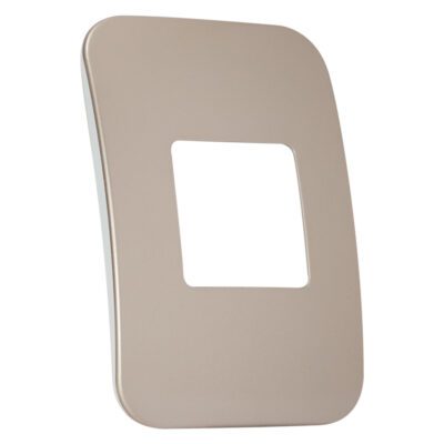 VETi 1 - One Double Module Cover Plate White Trim - Champagne Modular