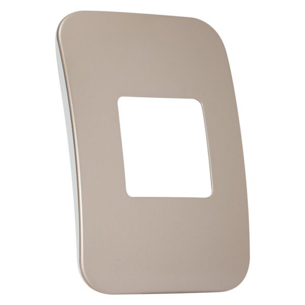 VETi 1 - One Double Module Cover Plate White Trim - Champagne Modular