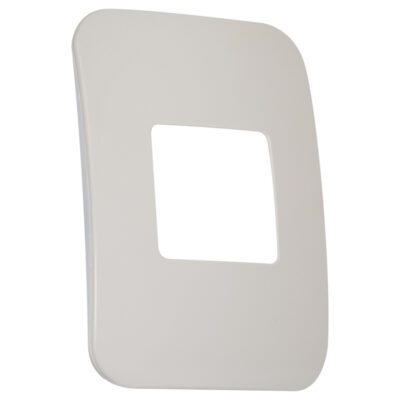 VETi 1 - One Double Module Cover Plate White Trim - Cream Modular
