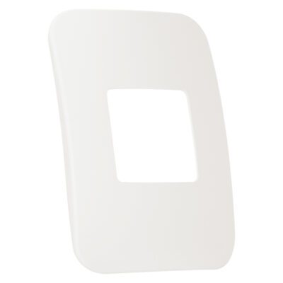 VETi 1 - One Double Module Cover Plate White Trim - White Modular