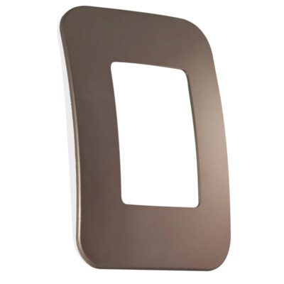 VETi 1 - Shaver Socket Outlet Cover Plate White Trim - Bronze Modular
