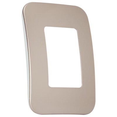 VETi 1 - Shaver Socket Outlet Cover Plate White Trim - Champagne Modular