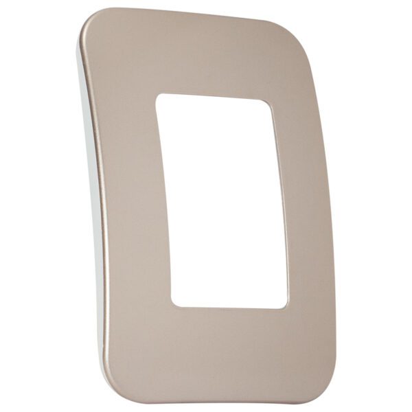 VETi 1 - Shaver Socket Outlet Cover Plate White Trim - Champagne Modular