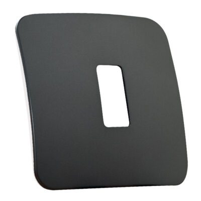 VETi 1 - One Single Module Vertical Cover Plate White Trim - Gun Metal Modular