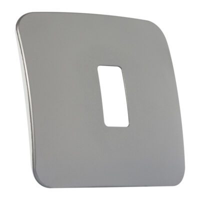 VETi 1 - One Single Module Vertical Cover Plate White Trim - Silver Modular