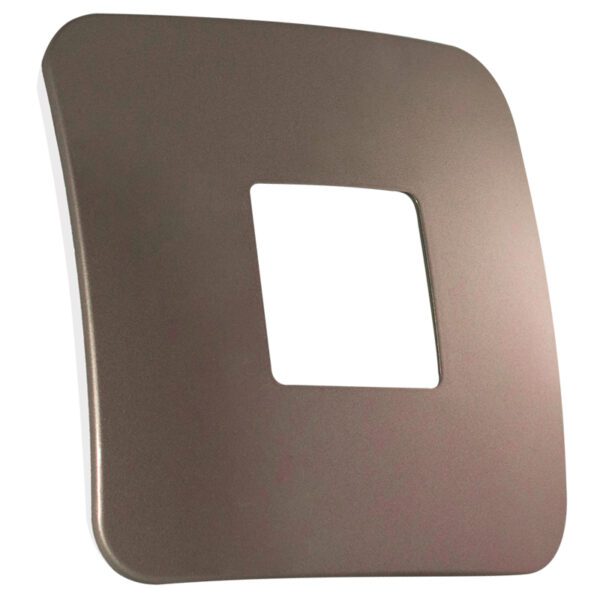 VETi 1 - One Double Module / Stove Isolator Cover Plate White Trim - Bronze Modular