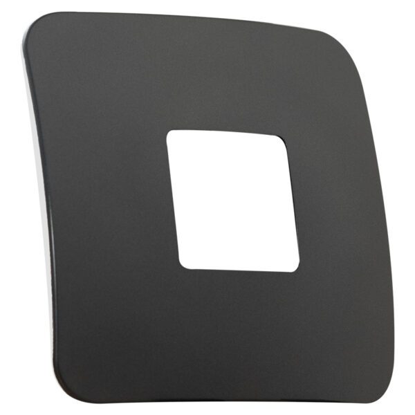 VETi 1 - One Double Module / Stove Isolator Cover Plate White Trim - Gun Metal Modular