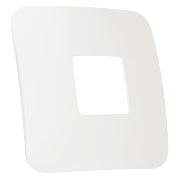 VETi 1 - One Double Module / Stove Isolator Cover Plate White Trim - White Modular