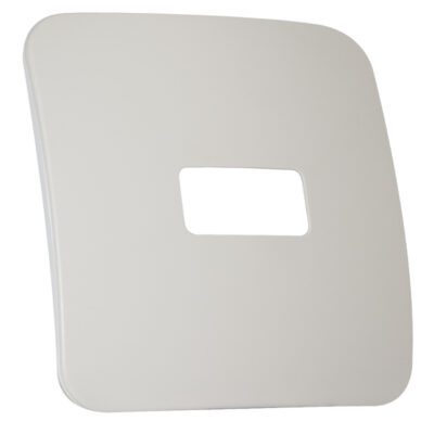 VETi 1 - One Single Module Horizontal Cover Plate White Trim - Cream Modular