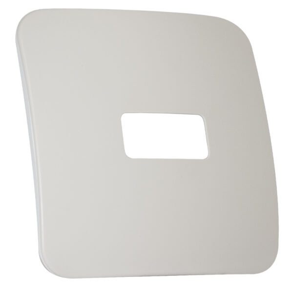 VETi 1 - One Single Module Horizontal Cover Plate White Trim - Cream Modular