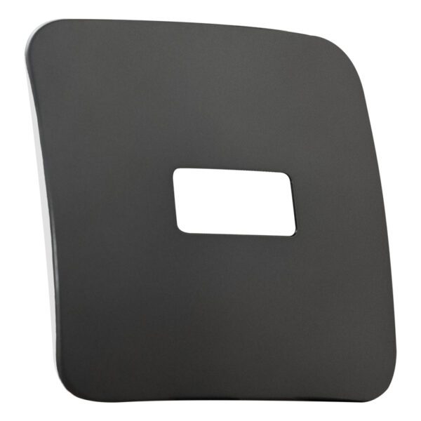 VETi 1 - One Single Module Horizontal Cover Plate White Trim - Gun Metal Modular