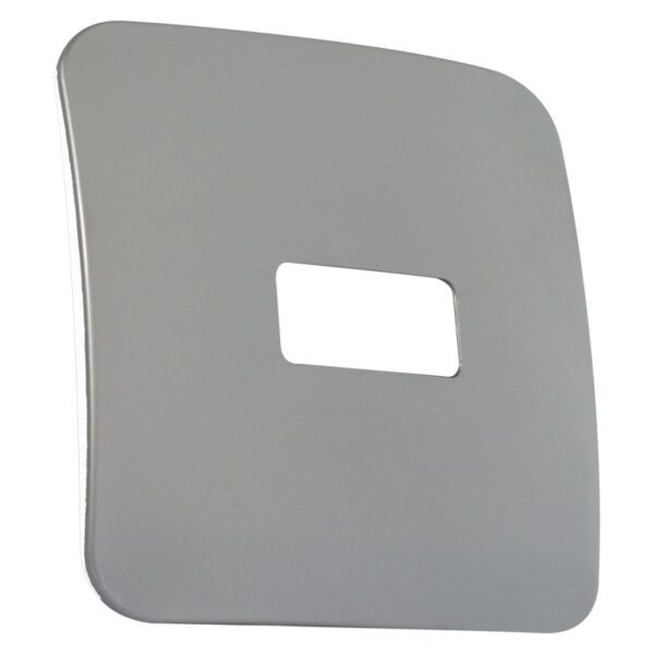 VETi 1 - One Single Module Horizontal Cover Plate White Trim - Silver Modular