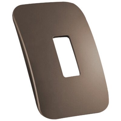 VETi 1 - One Single Module Vertical Cover Plate Black Trim - Bronze Modular