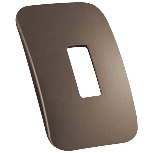 VETi 1 - One Single Module Vertical Cover Plate Black Trim - Bronze Modular