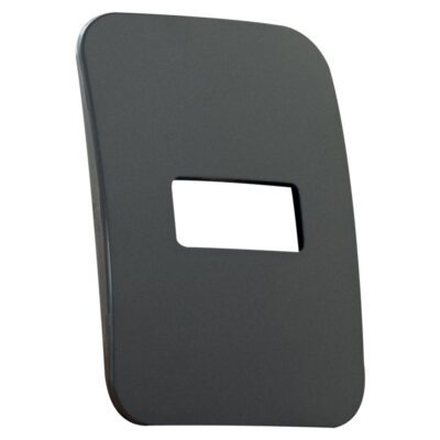 VETi 1 - One Single Module Horizontal Cover Plate Black Trim - Gun Metal Modular