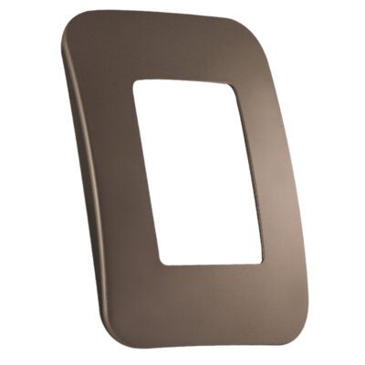 VETi 1 - Shaver Socket Outlet Cover Plate Black Trim - Bronze Modular