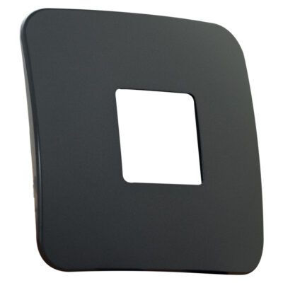 VETi 1 - One Double Module / Stove Isolator Cover Plate Black Trim - Gun Metal Modular