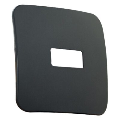 VETi 1 - One Single Module Horizontal Cover Plate Black Trim - Gun Metal Modular