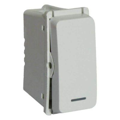 VETi 1 - Bell Press Switch (1 Module) - White Modular