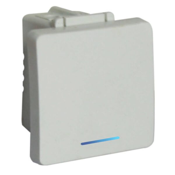 VETi 1 - Two-Way Switch (2 Module) with Locator - White Modular