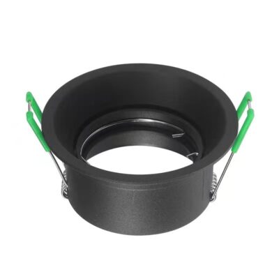 Deep Anti-Glare Tiltable Pure Aluminium Downlighter Fitting – Black