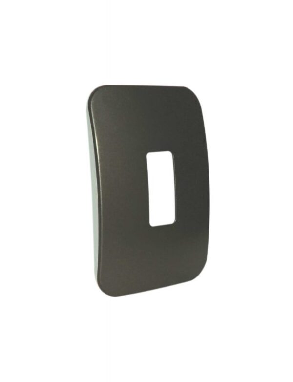 VETi 1 - One Single Module Vertical Cover Plate Black Trim - Bronze Modular