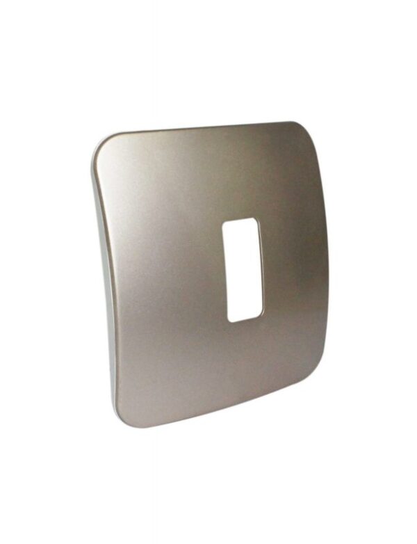 VETi 1 - One Single Module Vertical Cover Plate White Trim - Bronze Modular