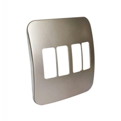 VETi 1 - Four Single Module Vertical Cover Plate White Trim - Bronze Modular