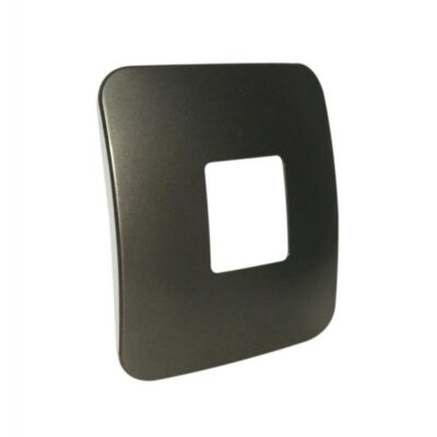 VETi 1 - One Double Module / Stove Isolator Cover Plate Black Trim - Bronze Modular