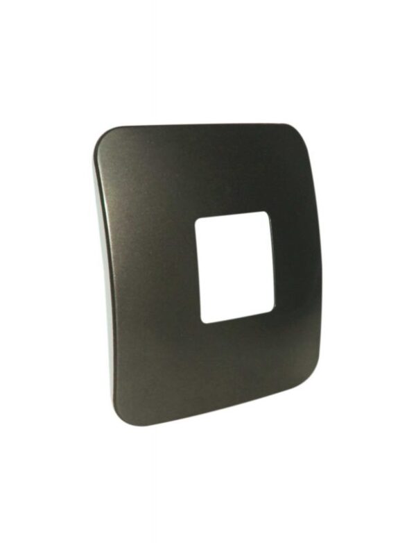 VETi 1 - One Double Module / Stove Isolator Cover Plate Black Trim - Bronze Modular