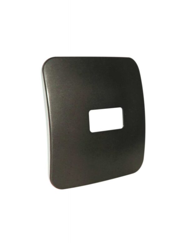 VETi 1 - One Single Module Horizontal Cover Plate Black Trim - Bronze Modular