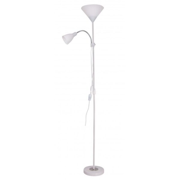 Brightstar SL087 WH Metal and Polished Chrome Floor Lamp with PVC Covers