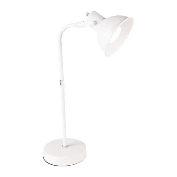 Brightstar TL185 WH LED, Metal Desk Lamp with Rotatable Head