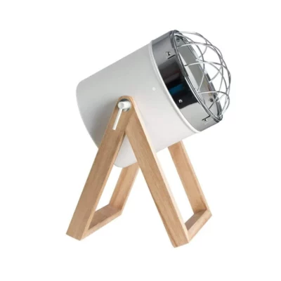 Brightstar TL195 WH Polished Chrome, Metal and Wood Desk Lamp