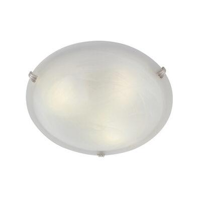 Eurolux Alabaster Ceiling Light 300mm Satin Chrome - C48SC