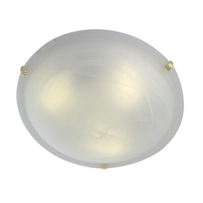 Eurolux Alabaster Ceiling Light 400mm Polished Brass - C49PB
