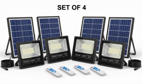 100w Eco Lite Solar Led FloodLight- Set of 4