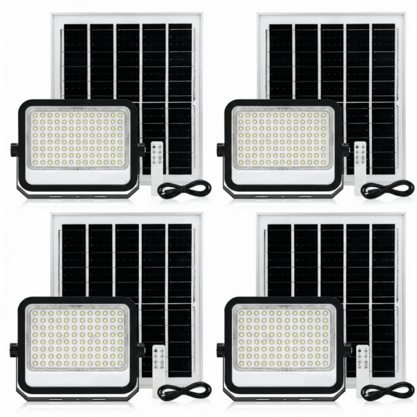 300W E6 SOLAR FLOOD LIGHT HELLO TODAY-SET OF 4