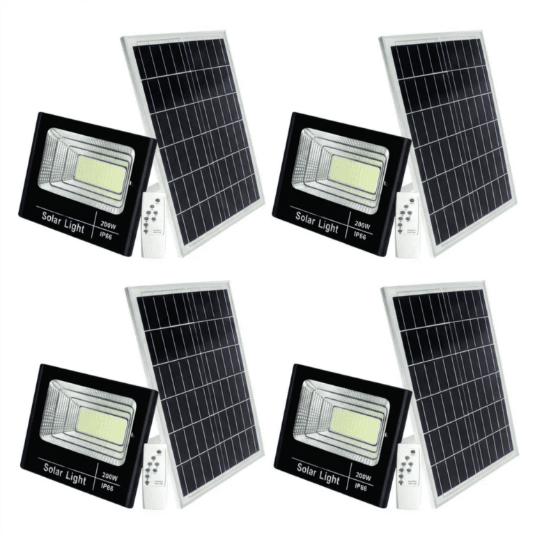 200w Solar Led 200W SOLAR LED FLOOD LIGHT- SET OF 4 | Ledtronix