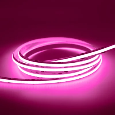 Fivestar 15W/m 8mm 12V COB LED Strip Light 5 Meter Pink
