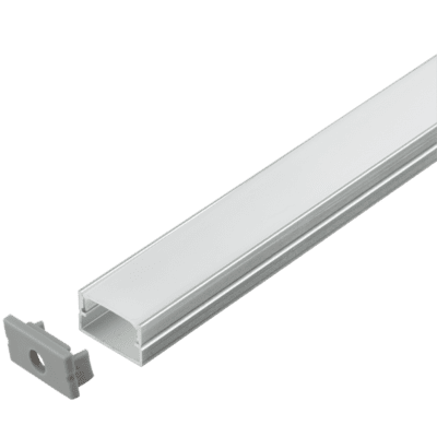 Brightstar HVS420 SURFACE 2M Silver Surface Aluminium Profile with PC Cover