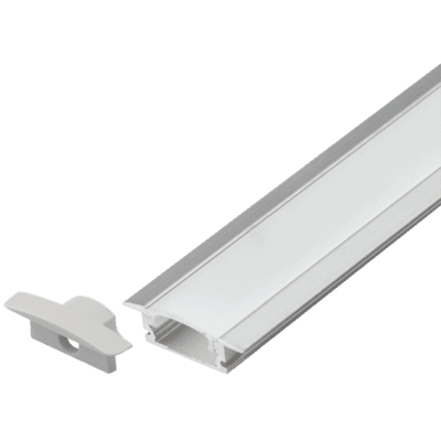 Brightstar HVS416 RECESSED 3M Silver Recessed Aluminium Profile with PC Cover