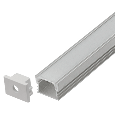 Brightstar HVS418 SURFACE 3M Silver Surface Aluminium Profile with PC Cover