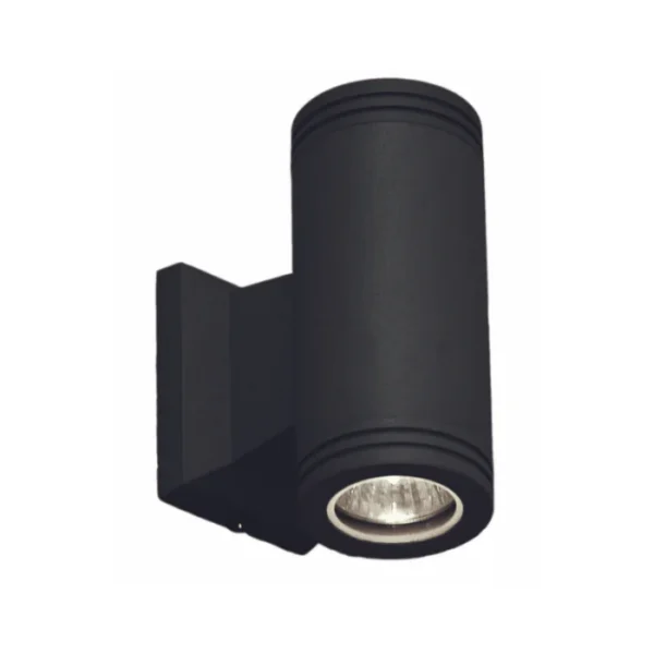 Brightstar L122 BLACK Up and Down Facing Die Cast Aluminium Wall Bracket With Glass Cover