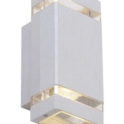 Brightstar L124 GREY Up and Down Facing Die Cast Aluminium Wall Bracket With Glass